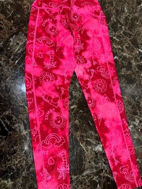 Zumba Fitness Women Hot Pink Graphic Leggings